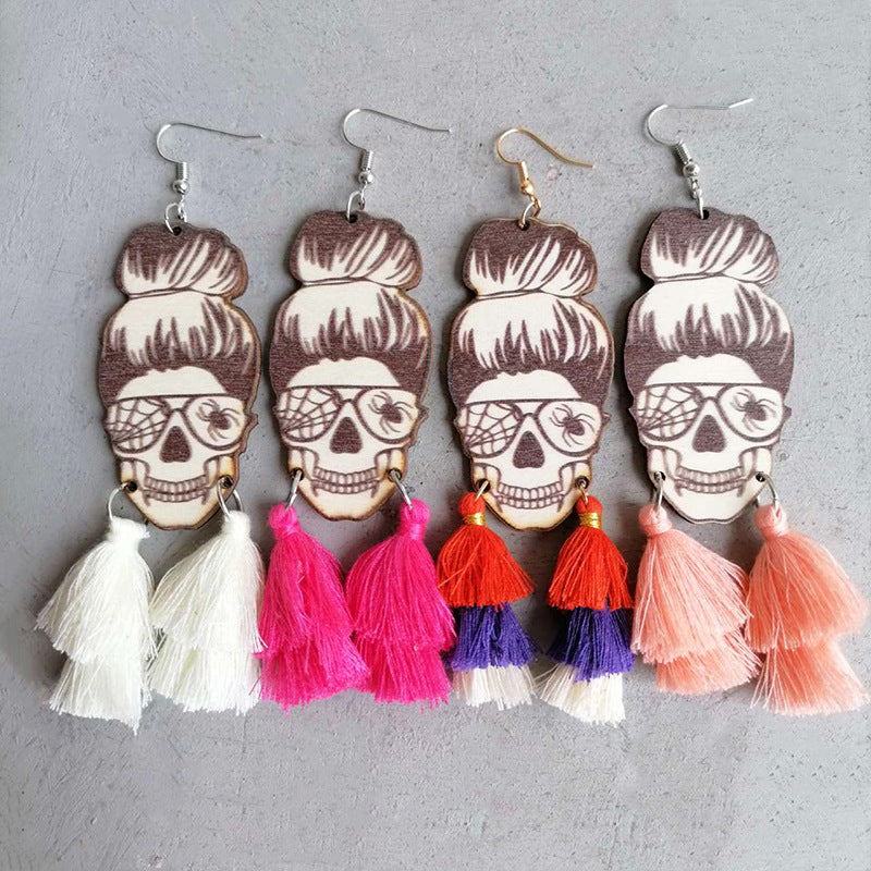 Spider Grandma Tassel Detail Dangle Earrings The Stout Steer