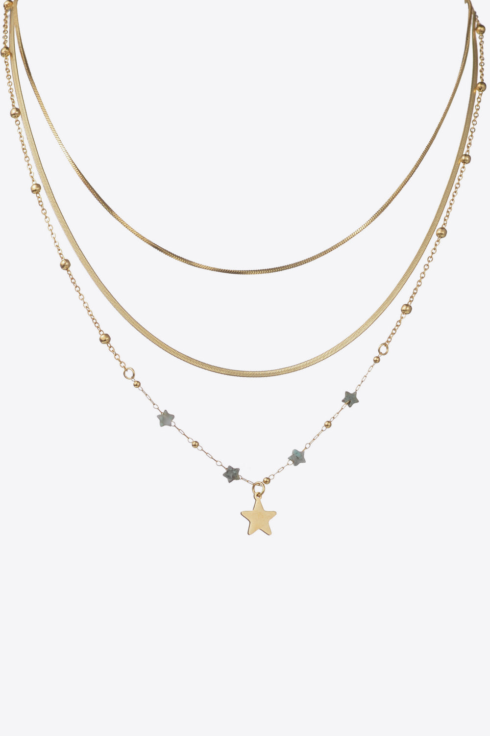 Star Triple-Layered Stainless Steel Necklace The Stout Steer