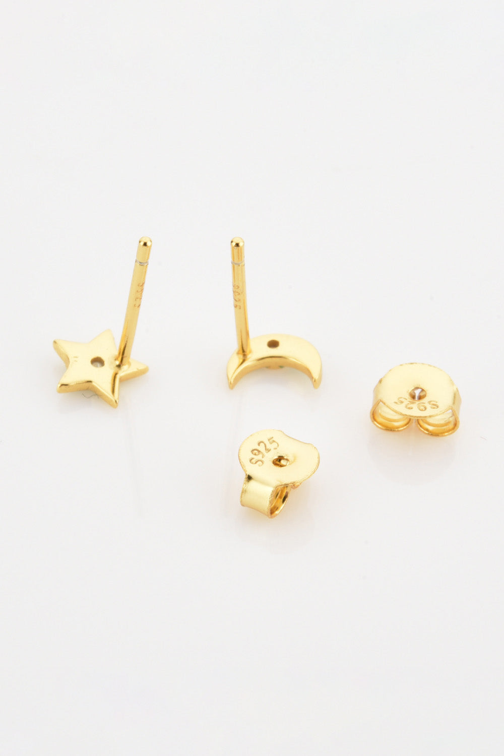 Star and Moon Zircon Mismatched Earrings The Stout Steer