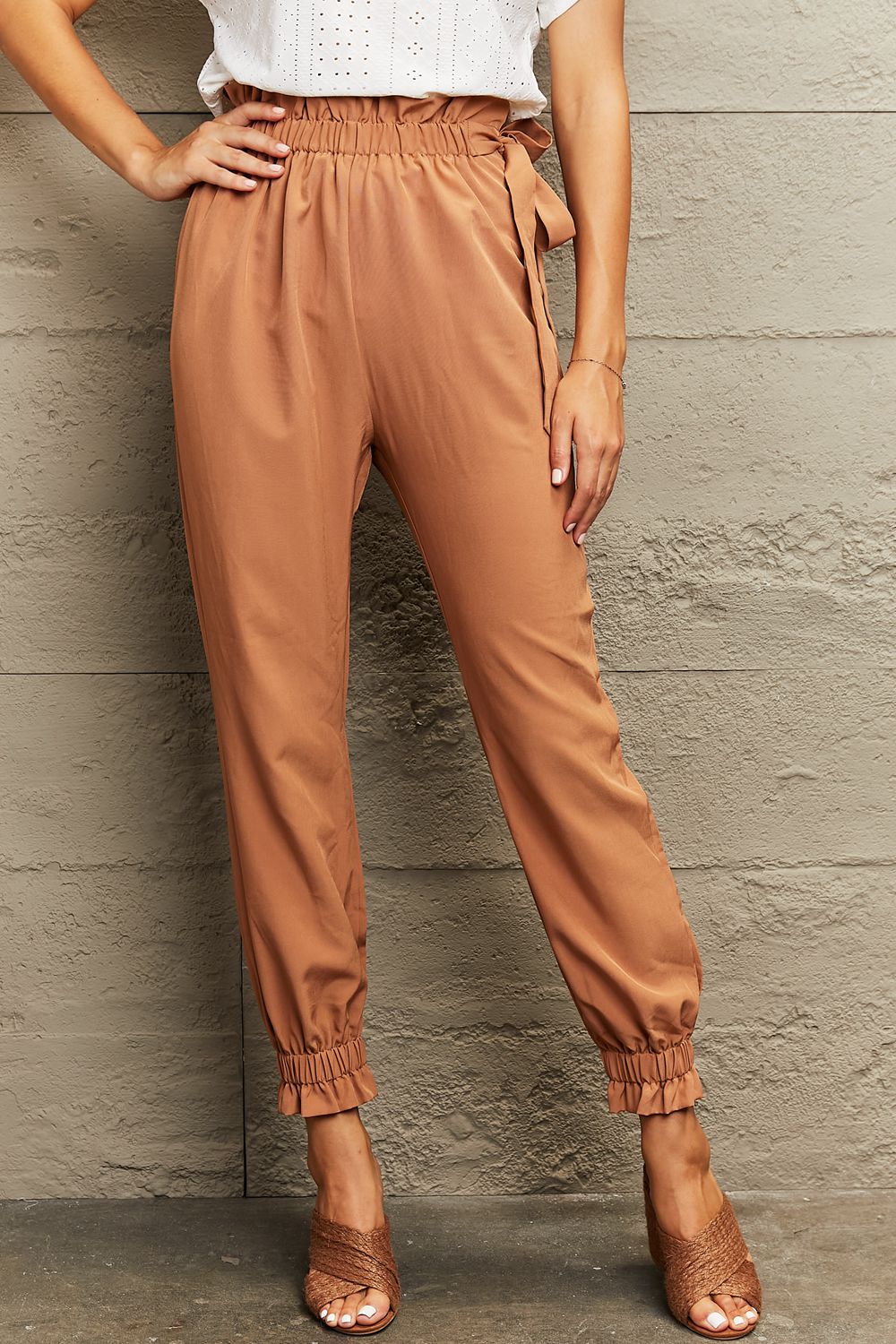 Tie Waist Cropped Pants The Stout Steer