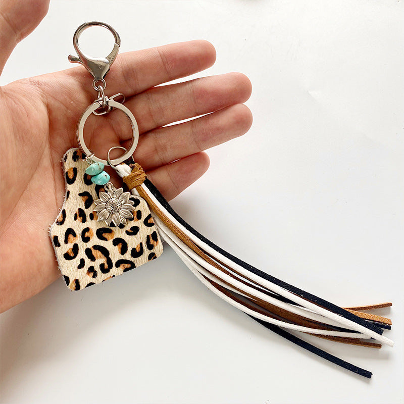 Turquoise Fringe Detail Key Chain The Stout Steer