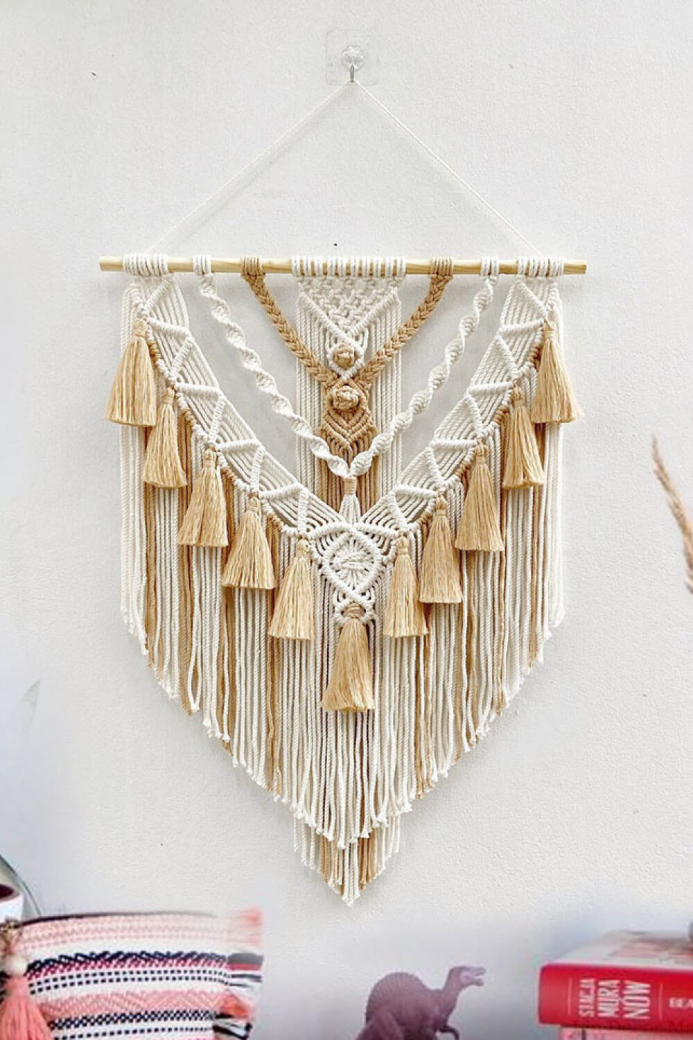 Two-Tone Macrame Wall Hanging The Stout Steer