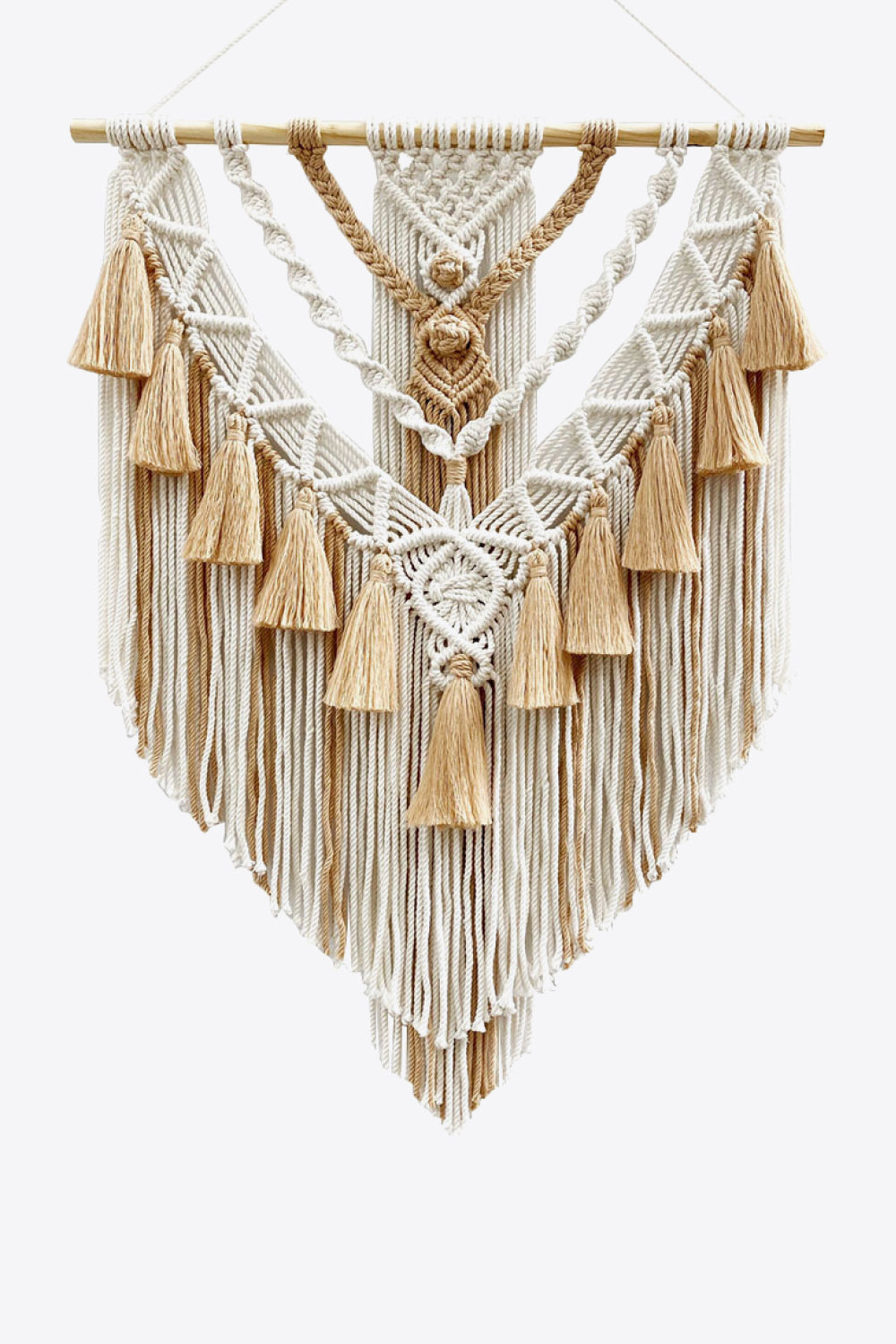 Two-Tone Macrame Wall Hanging The Stout Steer