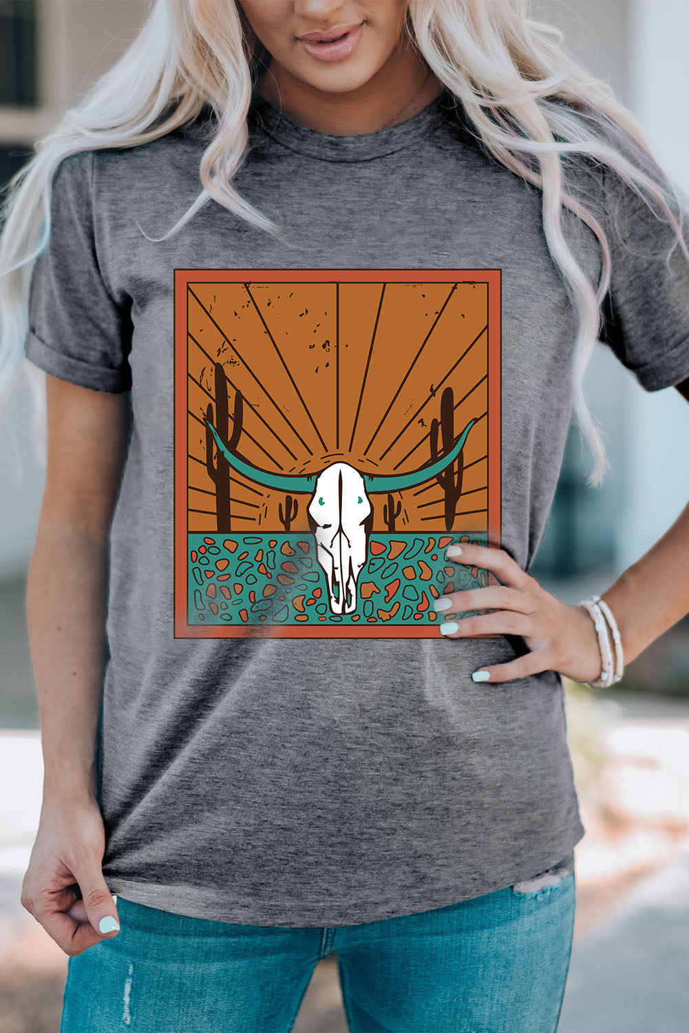 Worthwhile Time Graphic Round Neck Tee The Stout Steer