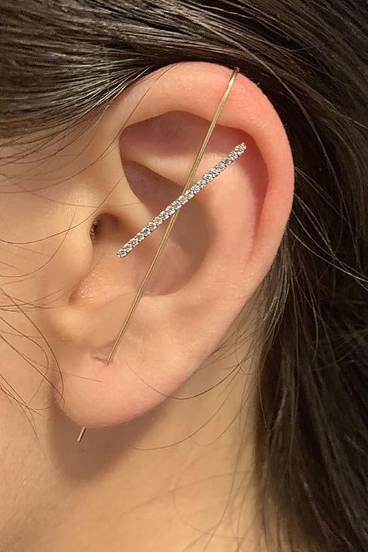 Zircon X-Shape Crawler Earrings The Stout Steer