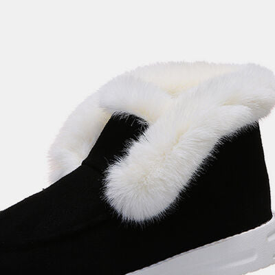 Furry Suede Snow Boots